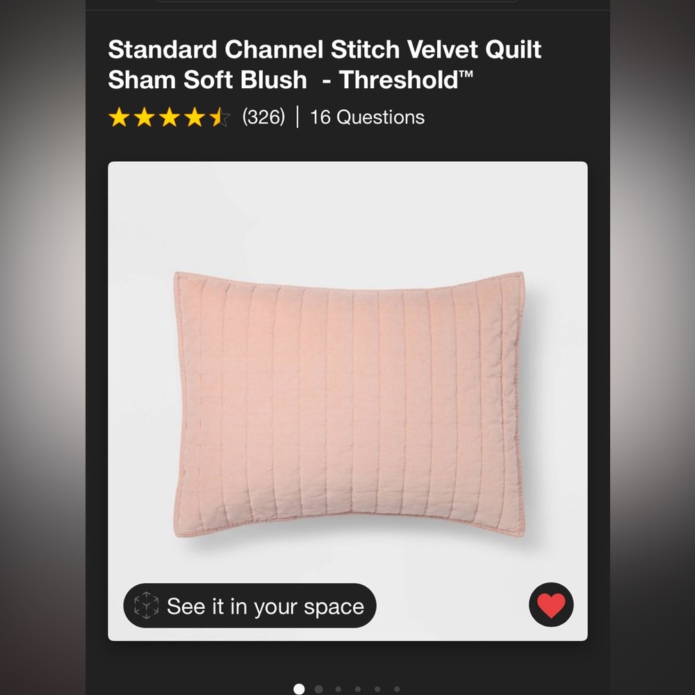 Threshold velvet shams